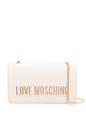 Love Moschino logo-lettering shoulder bag - Neutrals