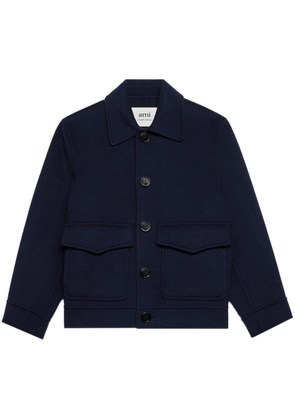 AMI Paris pointed-collar buttoned jacket - Blue
