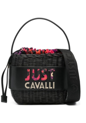 Just Cavalli logo-embossed tote bag - Black