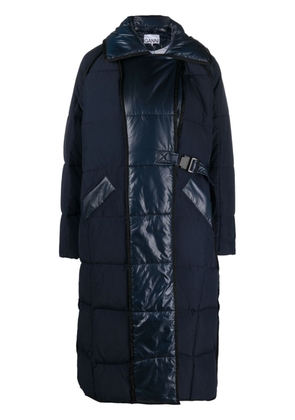 GANNI quilted puffer coat - Blue