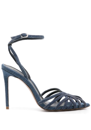 Le Silla Embrace 110mm denim sandals - Blue