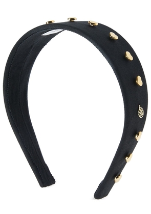 Maison Michel Miwa heart-studded headband - Black