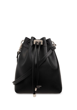 Jimmy Choo mini Cinch leather bucket bag - Black