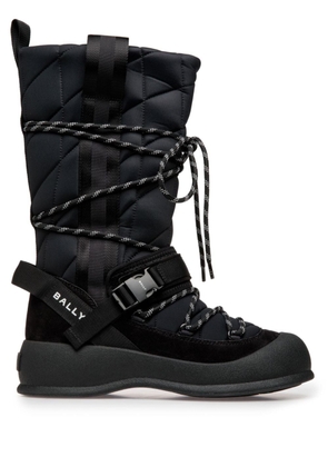 Bally quilted lace-up boots - Black