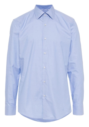 BOSS classic-collar cotton-blend shirt - Blue