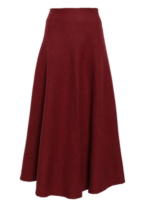Jil Sander high-waist wool skirt - Red