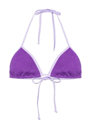 MC2 Saint Barth Leah String lurex bikini top - Purple