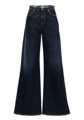 Dorothee Schumacher frayed-detail wide-leg jeans - Blue