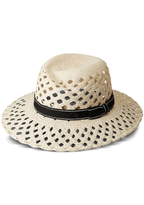 Maison Michel Virginie straw Fedora hat - Neutrals