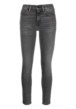 7 For All Mankind mid-rise cropped skinny jeans - Black