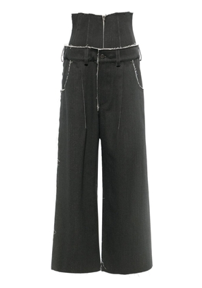 Elena Velez corset-waist wide-leg jeans - Grey