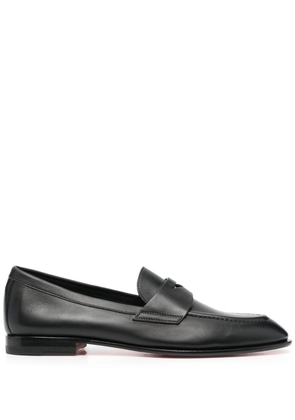 Santoni leather penny loafers - Black