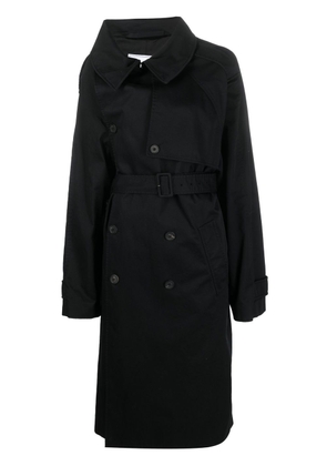 Balenciaga off-shoulder trench coat - Black
