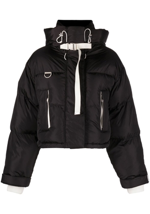 Shoreditch Ski Club Willow cropped puffer jacket - Black
