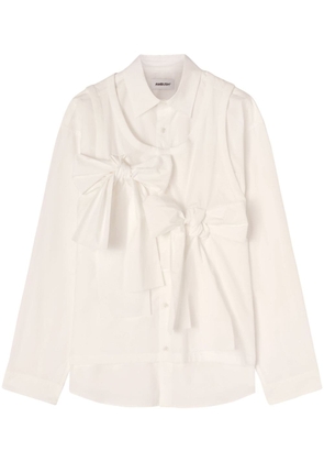 AMBUSH bow-embellished cotton shirt - White