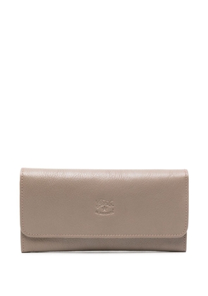 Il Bisonte logo-debossed leather wallet - Grey