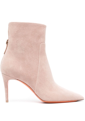 Santoni 65mm suede ankle boots - Pink