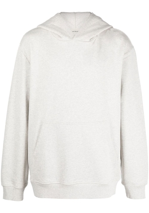 There Was One logo-print organic cotton hoodie - Grey