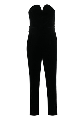 Blazé Milano Jealousy strapless velvet jumpsuit - Black