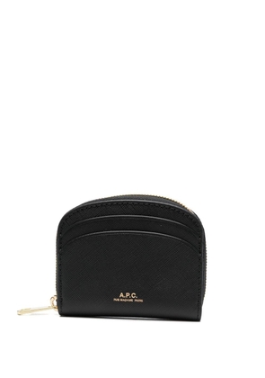 A.P.C. logo-print zip-fastening purse - Black