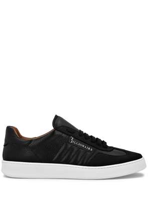Billionaire lace-up leather sneakers - Black