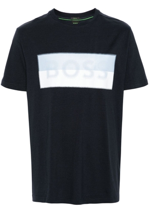 BOSS logo-appliqué short-sleeve T-shirt - Blue