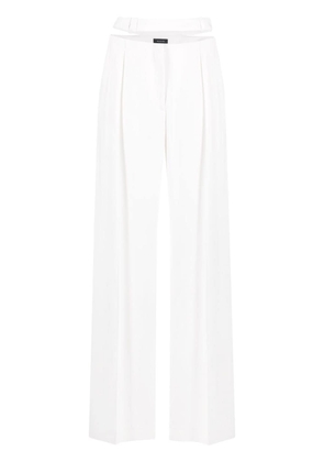 Mugler cut-out wide-leg trousers - White