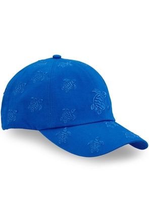Vilebrequin turtle-embroidered cotton cap - Blue