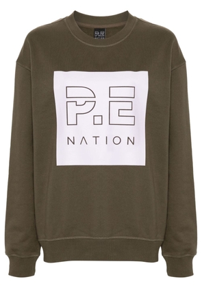 P.E Nation Cut Shot logo-print sweatshirt - Green