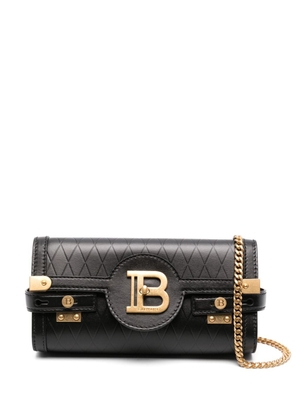 Balmain B-Buzz 23 leather clutch bag - Black