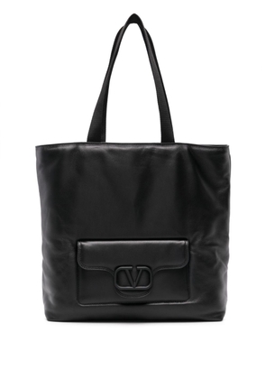 Valentino Garavani VLogo leather tote bag - Black
