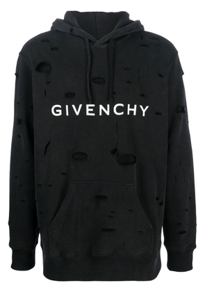 Givenchy Archetype distressed-finish hoodie - Black
