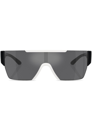 Burberry Eyewear oversize-frame logo-print sunglasses - White