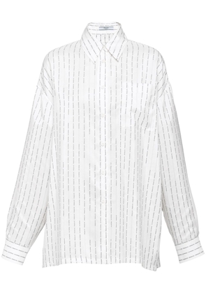 Prada Printed pongé shirt - White