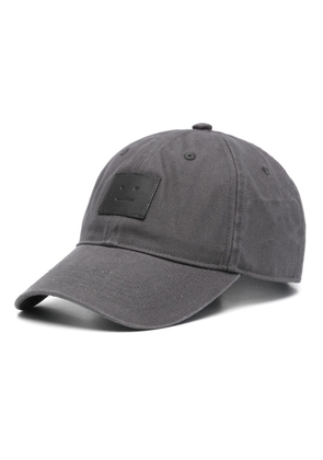 Acne Studios face-patch cotton hat - Grey