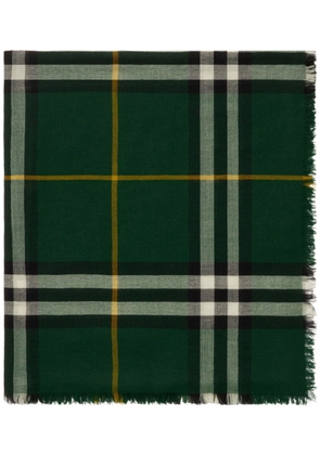 Burberry check wool scarf - Green