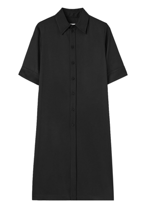 Jil Sander pointed-collar twill-weave shirt - Black