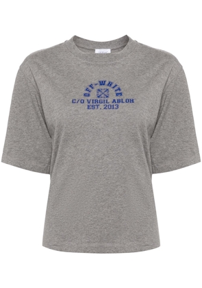 Off-White logo-print cotton T-shirt - Grey