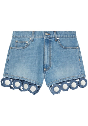 Stella McCartney Summer Mirrors high-waisted denim shorts - Blue