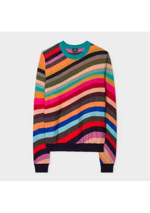 PS Paul Smith Women's 'Swirl' Intarsia Merino Wool Sweater Multicolour
