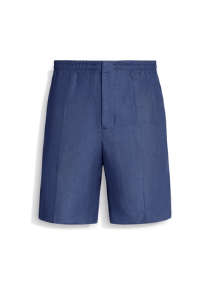 Avio Blue Oasi Lino Short Pants