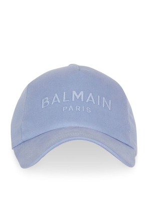Balmain Cotton Embroidered Logo Cap