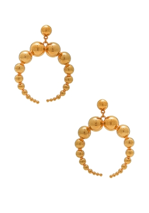 LPA for FWRD Crescent Sphere Earrings in Gold Plated - Metallics. Size all.