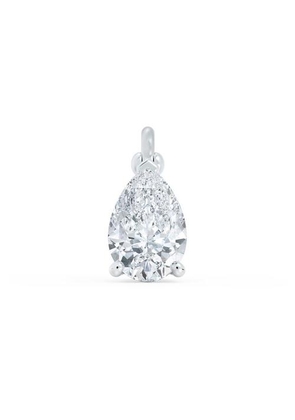 De Beers White Pear-shaped Diamond Drop In White Gold