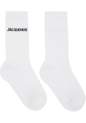 JACQUEMUS White Le Papier 'Les Chaussettes Jacquemus' Socks