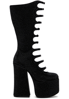 Marc Jacobs Black 'The Rhinestone Kiki Knee-High' Tall Boots