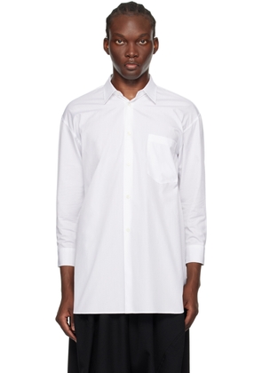 Black Comme des Garçons White Spread Collar Shirt