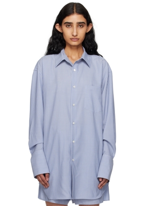 AURALEE Blue Stripe Shirt