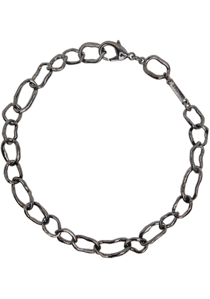Collina Strada Gunmetal Crushed Chain Necklace