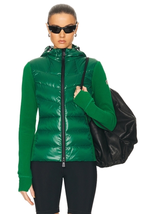 Moncler Grenoble Zip Up Cardigan in Green - Green. Size XS (also in ).